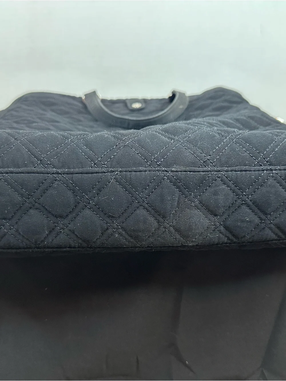 Vera Bradley Black Quilted Laptop Bag with Shoulder Strap